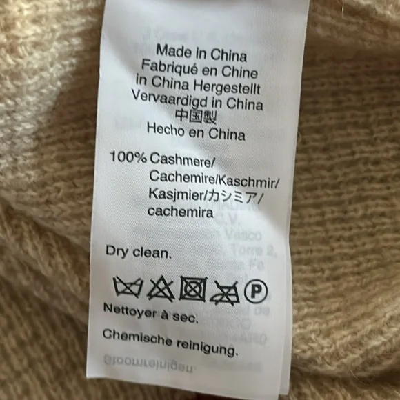 Madewell Rainbow Trim Tan Cashmere Waffle Sweatshirt Sweater - Picture 11 of 12